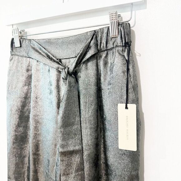 NEW Brochu Walker The Nives Paperbag Pant in Orbit Metallic Gunmetal Size XS - Picture 8 of 11